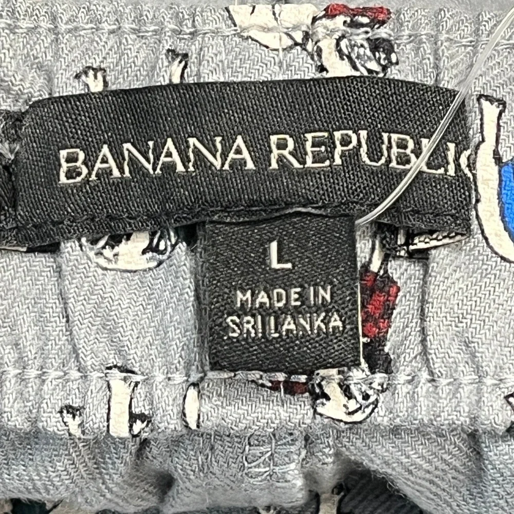 Banana Republic Bulldog Pajama Pants Mens‎ L Drawstring Sleepwear Lounge